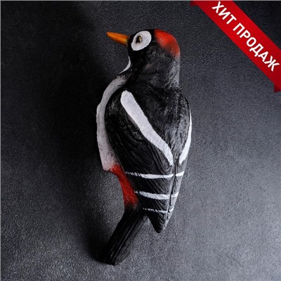 Садовая фигура из полистоуна «Дятел», подвесная, 10.5×9×23.5 см