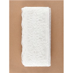 Кружево на сетке, 110 мм, 11±1 м, айвори