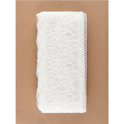 Кружево на сетке, 110 мм, 11±1 м, айвори