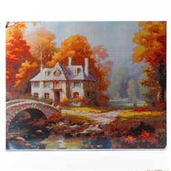 УЦЕНКА Алмазная вышивка полное заполнение «Пейзаж», на раме, 40×50 см