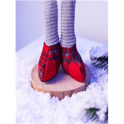 Фигура «Гном в красном» 55 см, текстиль, 1 LED, от батареек AG13×3, свечение тёплое белое