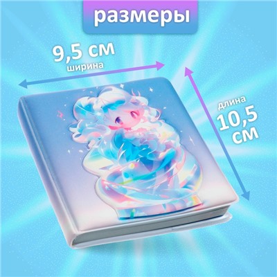 Записная книжка подарочная, 96 листов в линейку, цветной блок, обложка 3D Аниме, 9.5×10.5 см