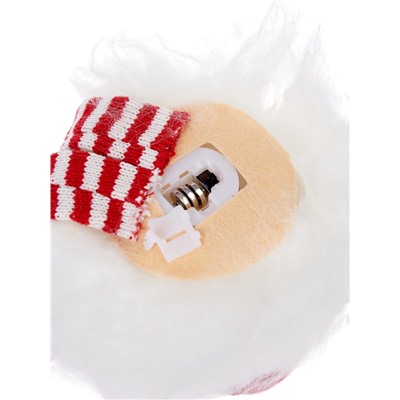 Фигура текстиль «Гном красная шапочка» 33 см, 1 LED, от батареек AG10×3, свечение тёплое белое