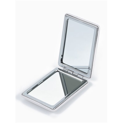 Зеркало складное «Блеск», 6.3×8.7×1.8 см, цвет серебристый