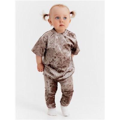 Лосины Крошка Я «Бархат», рост 92-98 см, бежевые