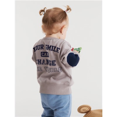 Свитшот детский «Крошка Я», рост 92-98 см, серый