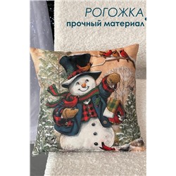 Наволочка декоративная Снеговик 1 шт НАТАЛИ, 1216577