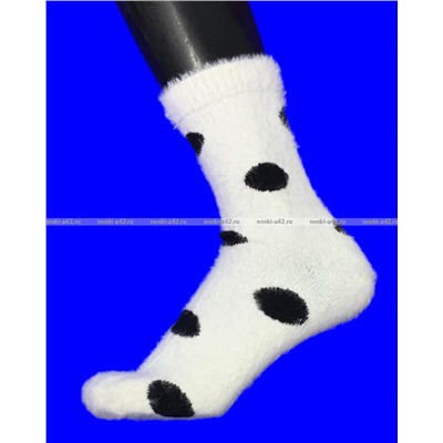 Ecosocks носки женские ангора НОРКА ШЕРСТЬ высокие ГОРОХ арт. 6624