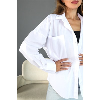 Рубашка женская удлиненная оверсайз РЖ-003