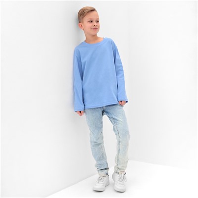 Лонгслив детский MINAKU, цвет голубой, рост 104 см