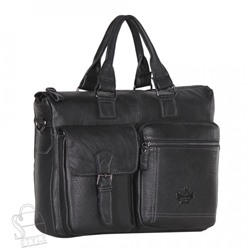 Портфель мужской кожаный 0065Z black Zinimsk