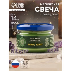 Эко-свеча магическая «Ловец денег», из натурального воска, 7×5 см