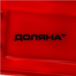 Соусник Доляна «Сковорода», 50 мл, 10.5×7.2 см, с ручкой, керамика, красный