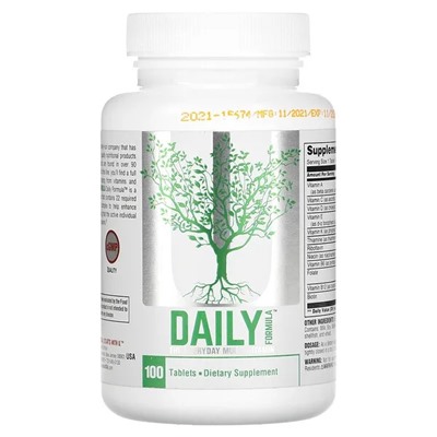 Юниверсал Нутришэн, Daily Formula, мультивитамины на каждый день, 100 таблеток