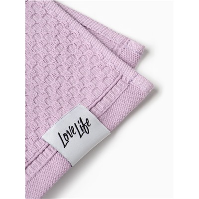 Полотенце махровое LoveLife «Ордос» 70×130 см, лавандовое, 100% хлопок, 430 г/м²