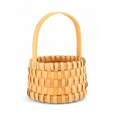 Корзина плетёная для хранения, 17×17×12 см, ручка h=13 см, натуральный цвет, Greengo