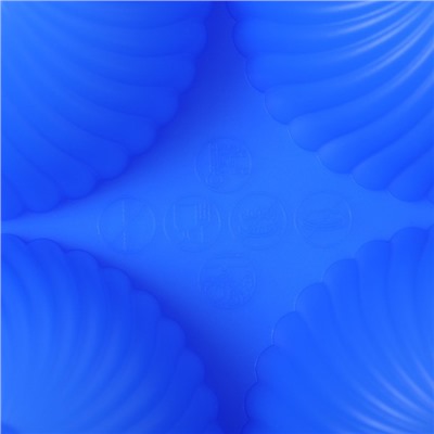 Форма для выпечки «Купол», 25×16×3.5 см, 6 ячеек (d=7 см), силикон, МИКС