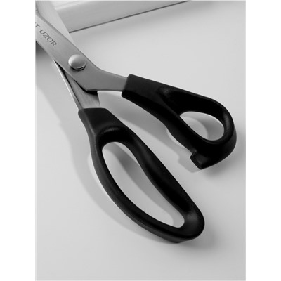 Ножницы «Зигзаг», 9.5", 23 см, шаг - 3 мм, чёрные