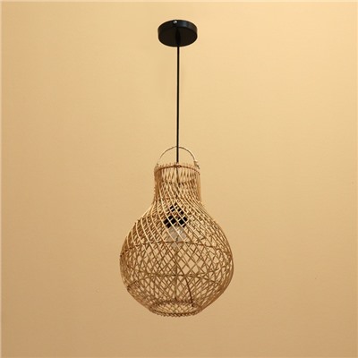 Светильник потолочный из ротанга «Рони», 1×120 Вт, Е27, 32×32×43 см