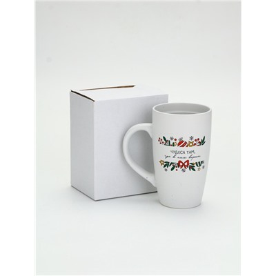 УЦЕНКА Кружка керамическая новогодняя «Чудеса там, где в них верят», 530 мл, МИКС