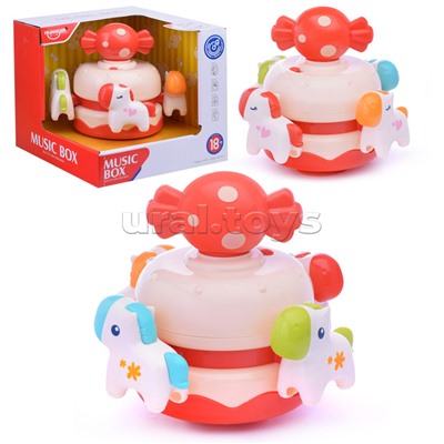Развивающая игрушка "Карусель" розовая, в коробке