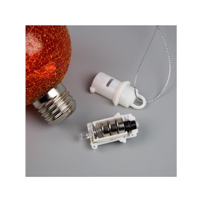 Ёлочный шар «Рассвет», d=8 см, 1 LED, от батареек LR44×3, свечение тёплое белое