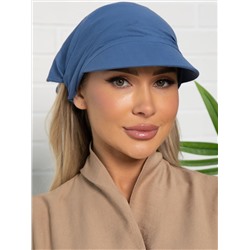 Косынка с козырьком на резинке (синяя) ККР15-23М