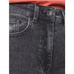 Джинсы трубы прямые с декоративной стиркой из эластичного денима