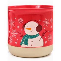Кружка новогодняя керамическая «Зимний снеговик», 400 мл, ручная работа