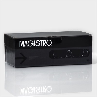 Набор кружек с двойными стенками Magistro «Лиди», 250 мл, 13.5×10×7.5 см, 2 шт., стекло, прозрачный