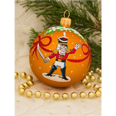 Ёлочные игрушки 4 шт. «Щелкунчик», шары новогодние, d=7.5 см