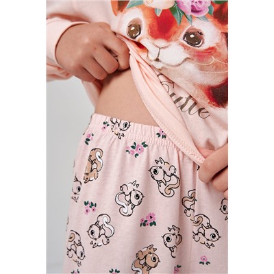 Пижама с брюками Кулирка с рибаной длинный рукав НАТАЛИ, 1244130