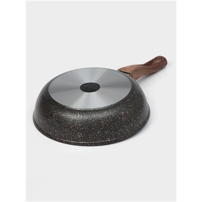 Сковорода KUKMARA Granit ultra original, d=24 см, съёмная ручка, антипригарное покрытие, алюминий, чёрная