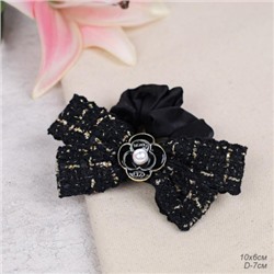 Бант-резинка для волос / MZ47-7 /уп 12/ черная