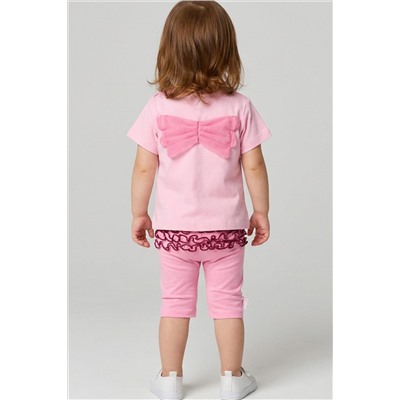 Брюки детские трикотажные для девочек (легинсы укороченные), 2 пары в комплекте PLAYTODAY, 1240078