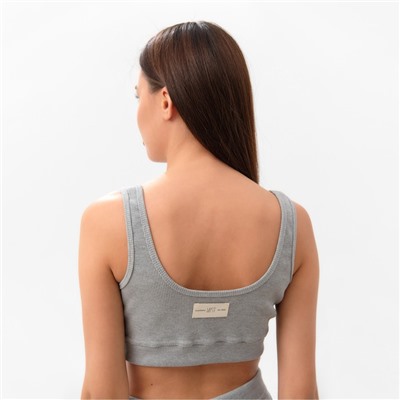 Костюм женский (топ, велосипедки) MIST, размер 40-42, серый