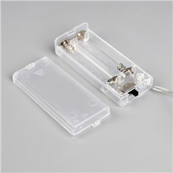 УЦЕНКА Гирлянда «Нить» 2 м с насадками «Фиолетовый фонарик», IP20, прозрачная нить, 10 LED, от батареек AAх2, свечение тёплое белое