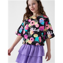 Фуфайка трикотажная для девочек (футболка)