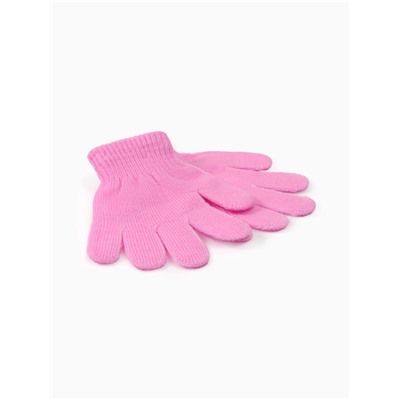 Перчатки детские MINAKU, однослойные, розовые, 14 см