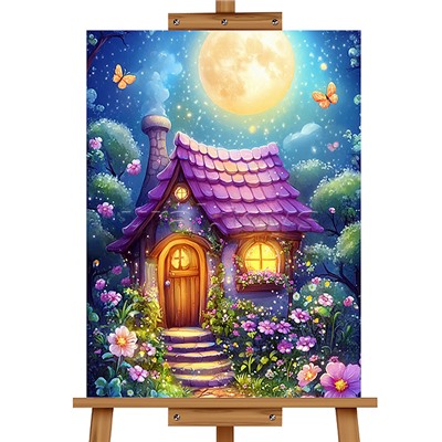 Мозаика алмазная "Сказочный домик" 20*30см.