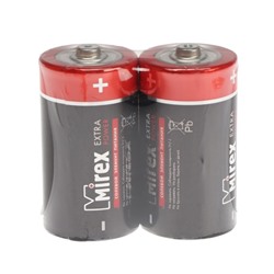 Батарейка солевая Mirex, C, R14-2S, 1.5В, спайка, 2 шт.