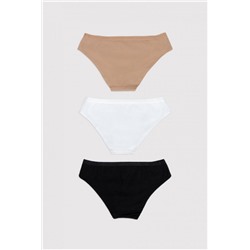 Трусы женские 412246-3 (Белый, бежевый, черный)