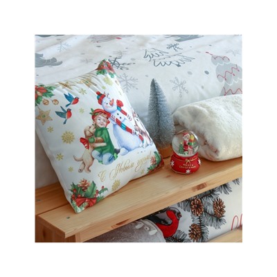 Подушка декоративная новогодняя «Этель С Новым Годом», 40×40 см, велюр