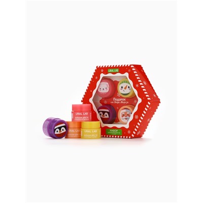 Бальзамы для губ, набор 4 шт. × 3 г, URAL LAB