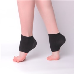 Напяточники для педикюра, увлажняющие, с силиконовыми вставками, универсальный размер, чёрные