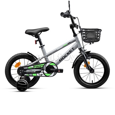 Велосипед 14" Rocket First, цвет серый