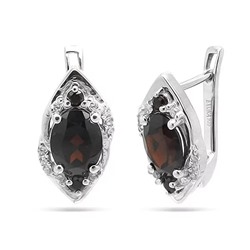 Серьги из серебра гранат, Паланья