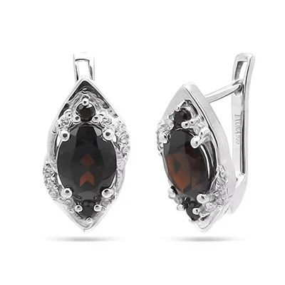 Серьги из серебра гранат, Паланья