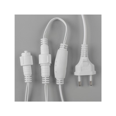 Гирлянда «Бахрома» 3×0.6 м, IP44, УМС, белая нить, 160 SMD-LED, свечение мульти, 220 В