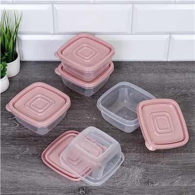 Салатник квадратный 5 штук 290 мл / P6 /уп 96/10x4 см